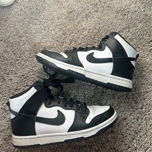 Nike Black and White High-Top Sneakers